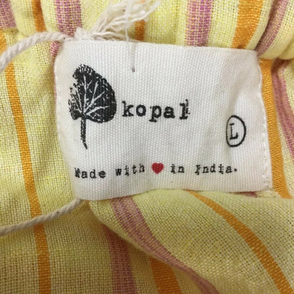 Kopal Rinku Strapless Romper Yellow Stripe Ruffle - Picture 5 of 8